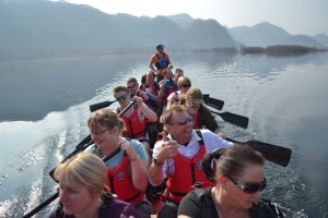 Dragon boating Lake District